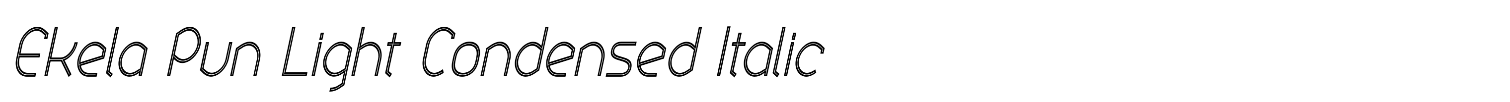 Ekela Pun Light Condensed Italic